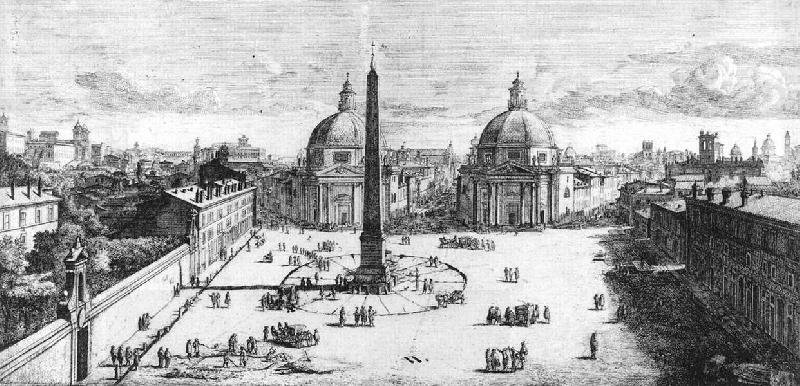 WITTEL, Caspar Andriaans van View of the Piazza del Popolo, Rome
